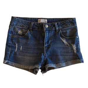 RSQ Jeans Malibu Shorts Denim Distressed Great Condition! Girls Size 16.